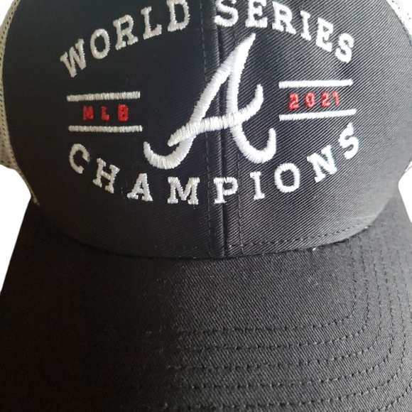Atlanta Braves Black MLB 2021 Champion Adjustable Hat - Picture 5 of 7